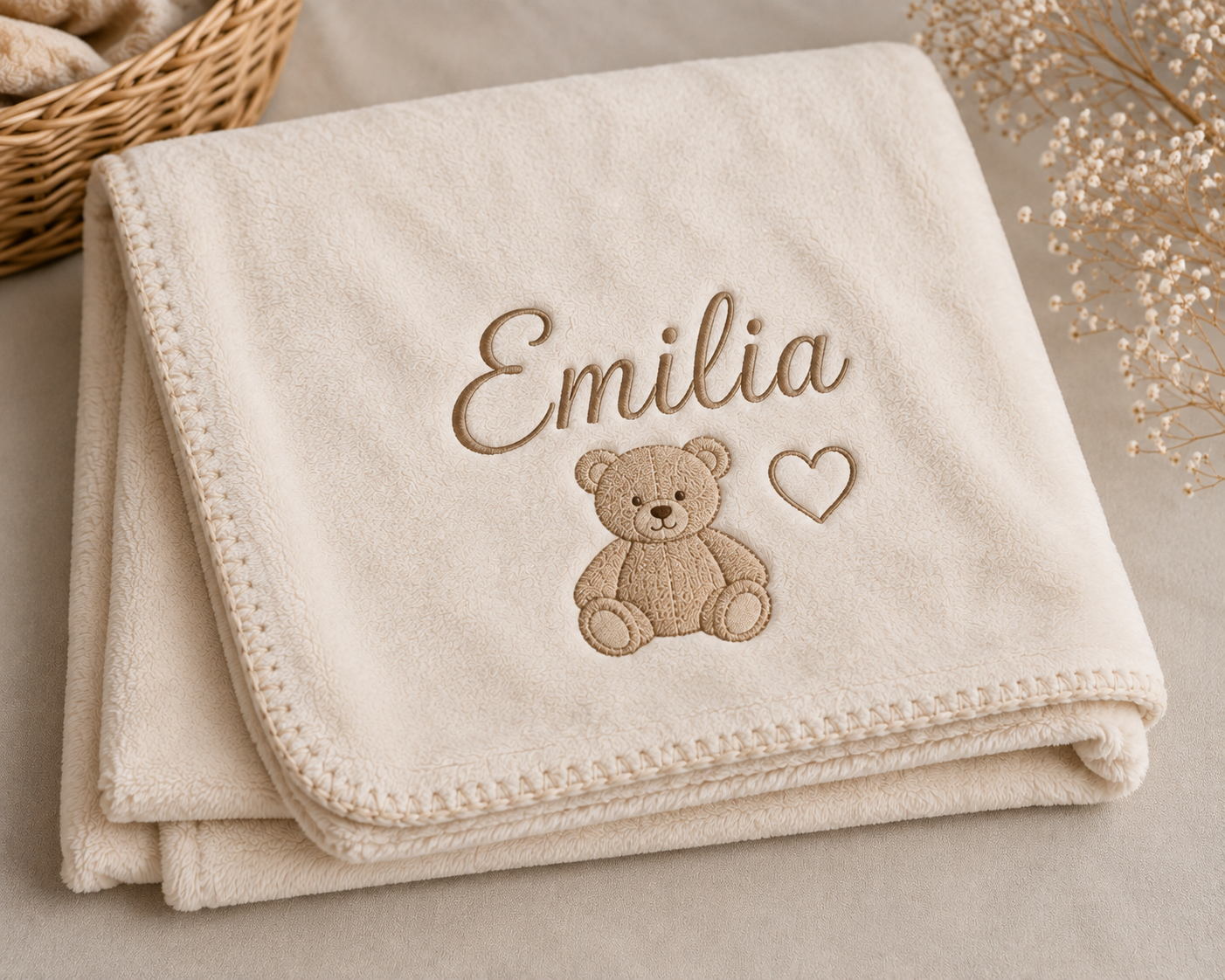 Personalised Embroidered Baby Blanket