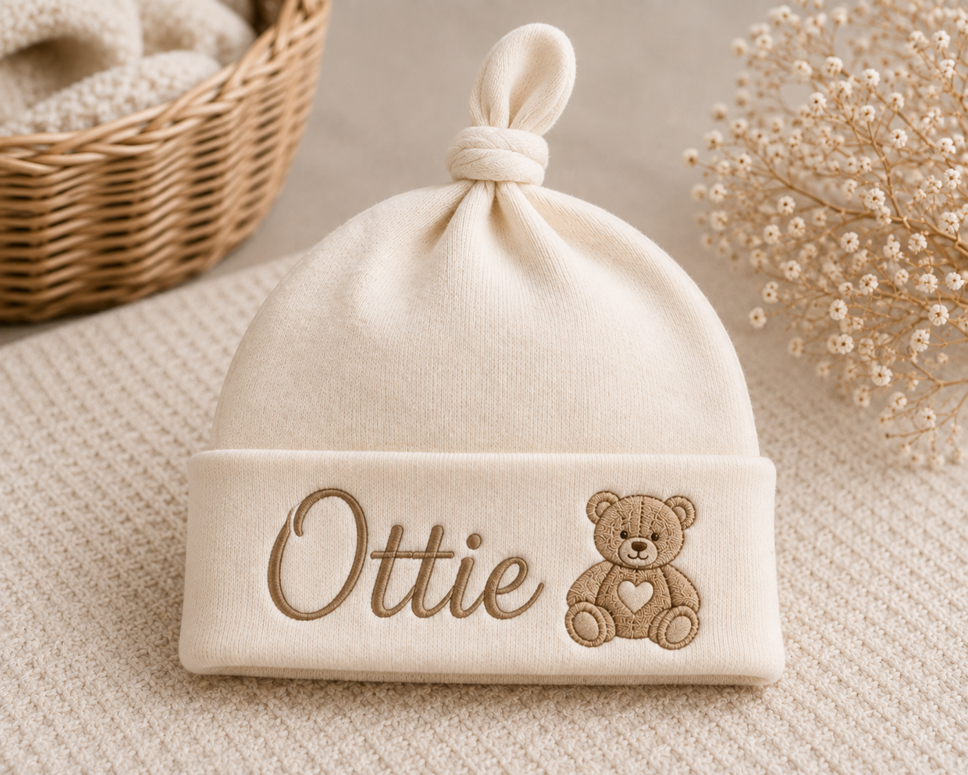 Personalised Embroidered Baby Hat
