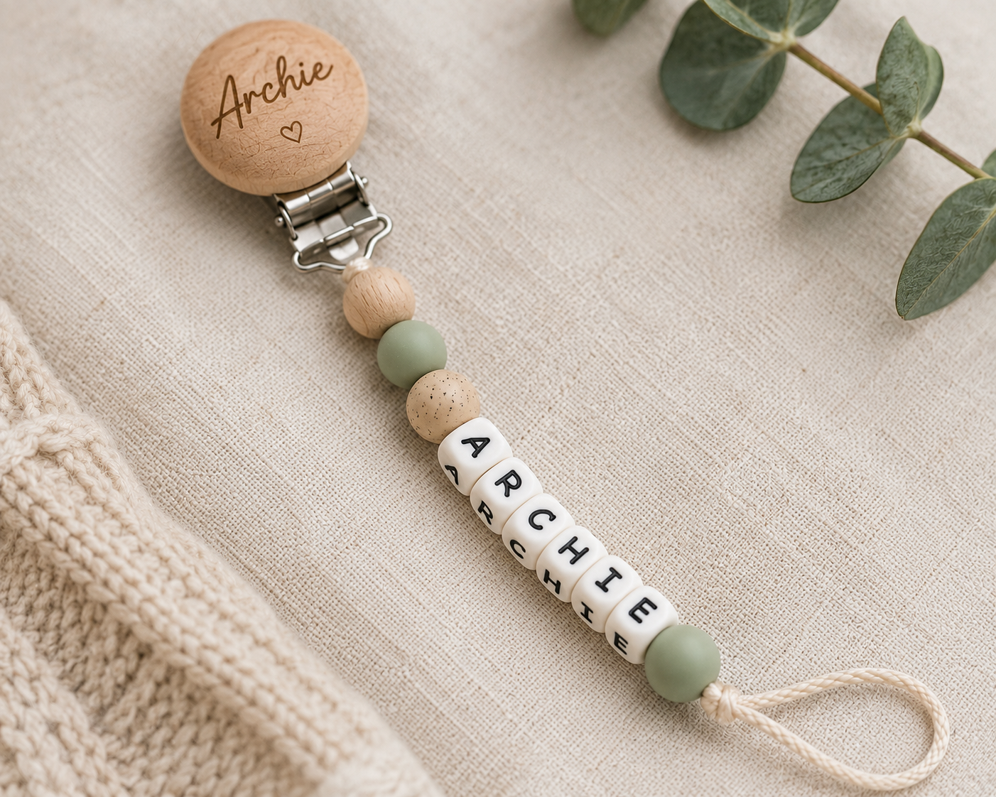 Personalised Silicone Dummy Clip